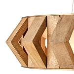 Люстра круглая из толстых деревянных реек Wooden Slats варинант исполнения - 2 | Loft Concept в Кирове