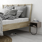 Прикроватная тумба бежево-серого цвета с откидной дверцей NORFOLK NIGHTSTAND LIGHT MOCHA варинант исполнения - 2 | Loft Concept в Кирове