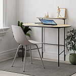 Стол письменный овальной формы с полкой LOUB WORKING TABLE BLACK OAK варинант исполнения - 3 | Loft Concept в Кирове