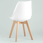 Стул с основой из пластика и мягким сиденьем Arvika White варинант исполнения - 4 | Loft Concept в Кирове