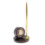 Часы настольные с ручкой из натурального камня Stone Clock варинант исполнения - 5 | Loft Concept в Кирове