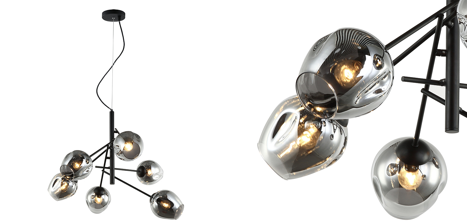 Люстра Branching Bubble Chandelier Vertical Gray Люстра Branching Bubble Chandelier Vertical Gray - Loft-Concept в Кирове