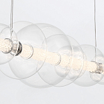 Подвесной светильник линейный с прозрачными стеклянными шарами разного диаметра Eurofase варинант исполнения - 8 | Loft Concept в Кирове