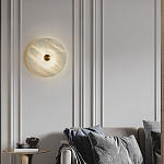 Бра в форме диска из натурального камня с декоративным центральным элеменом Cryptocrystalline Stone варинант исполнения - 4 | Loft Concept в Кирове