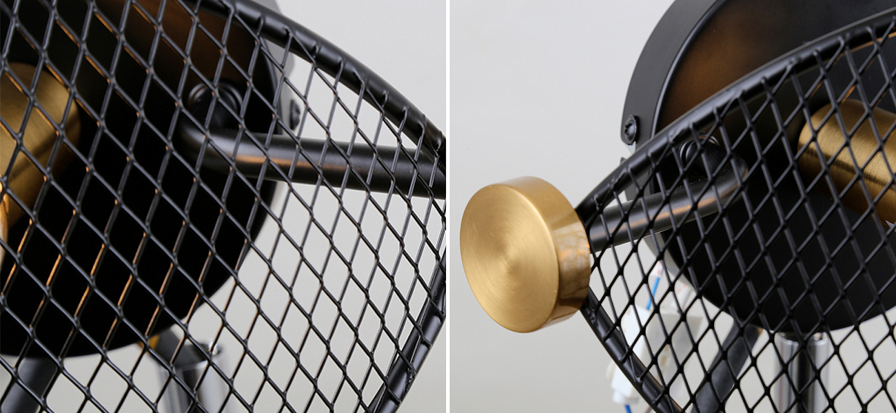 Черное бра с латунными вставками Mosquitoes Caster Черное бра с латунными вставками Mosquitoes Caster - Loft-Concept в Кирове