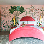 Обои ручная роспись Amazonia Florence Pink dyed silk варинант исполнения - 3 | Loft Concept в Кирове