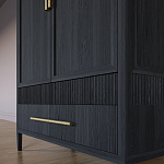 Шкаф платяной Primo с выдвижными ящиками шпон Светлый дуб варинант исполнения - 5 | Loft Concept в Кирове