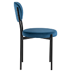 Стул с круглым сиденьем на металлическом основании ALFIE CHAIR Blue варинант исполнения - 5 | Loft Concept в Кирове