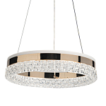 Люстра в виде кольца золотого цвета с прозрачными вставками Radiant Rail варинант исполнения - 1 | Loft Concept в Кирове