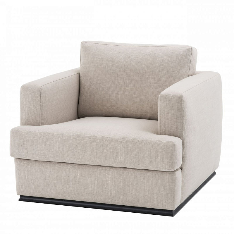 Кресло Eichholtz Chair Hallandale Бежево-серый Черный Кресло Eichholtz Chair Hallandale Бежево-серый Черный в Кирове | Loft Concept