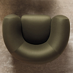 Дизайнерское полукруглое мягкое кресло CINNAMON Armchair варинант исполнения - 2 | Loft Concept в Кирове