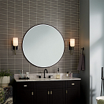  Бра с прямоугольным черным основанием и белым матовым цилиндрическим плафоном Kichler варинант исполнения - 6 | Loft Concept в Кирове