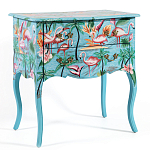 Комод с росписью Розовый фламинго L.XV CHEST OF DRAWERS Flowers with Flamingo варинант исполнения - 1 | Loft Concept в Кирове
