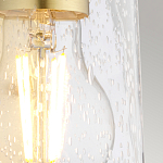 Бра цвета латунь с прозрачным цилиндрическим плафоном из пузырчатого стекла Kichler варинант исполнения - 4 | Loft Concept в Кирове