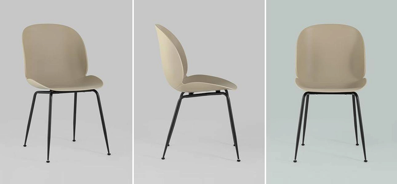 Стул Пластиковый Бежевый цвет Vendramin Chair Стул Пластиковый Бежевый цвет Vendramin Chair - Loft-Concept в Кирове