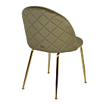 Стул велюровый хаки на золотистых металлических ножках Vendramin Chair варинант исполнения - 3 | Loft Concept в Кирове