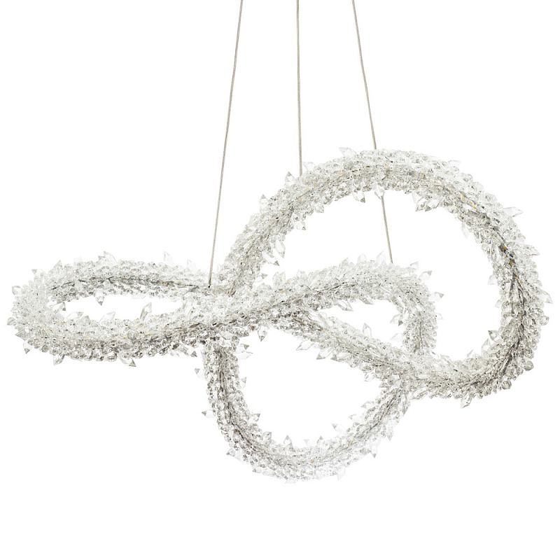 Фигурная люстра с хрустальным декором Gilbertine Crystal Curly Ring Chandelier Латунь Прозрачный Фигурная люстра с хрустальным декором Gilbertine Crystal Curly Ring Chandelier Латунь Прозрачный в Кирове | Loft Concept