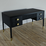 Письменный стол с 4-мя ящиками Elsa Dreams Black  варинант исполнения - 1 | Loft Concept в Кирове