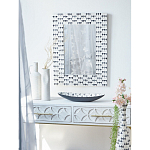 Прямоугольное зеркало с инкрустацией раковинами устриц Mother оf Pearl Facets варинант исполнения - 5 | Loft Concept в Кирове