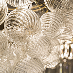 Люстра подвесная с рифлёными стеклянными шарами в форме воздушного облака Berries Chandelier варинант исполнения - 5 | Loft Concept в Кирове