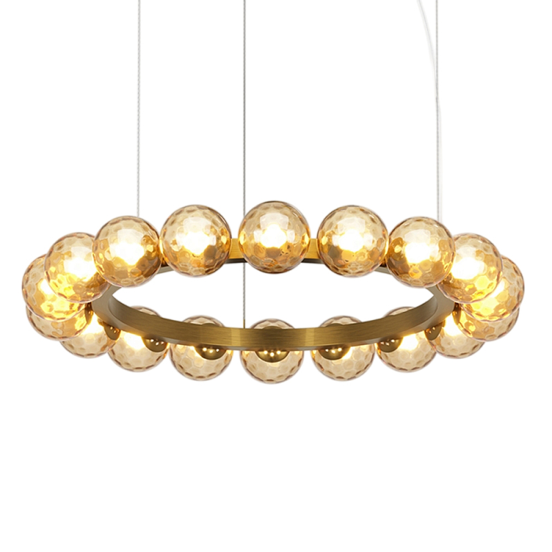 Люстра подвесная Ambre 3000К Латунь Янтарный в Кирове | Loft Concept 