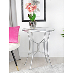 Столик приставной с круглой столешницей на серебристом основании Scenical Table варинант исполнения - 4 | Loft Concept в Кирове