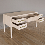 Большой Рабочий стол Primo с 5 выдвижными ящиками Светлый дуб варинант исполнения - 6 | Loft Concept в Кирове