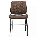 Стул с темно-коричневой обивкой из экокожи Benderson варинант исполнения - 1 | Loft Concept в Кирове