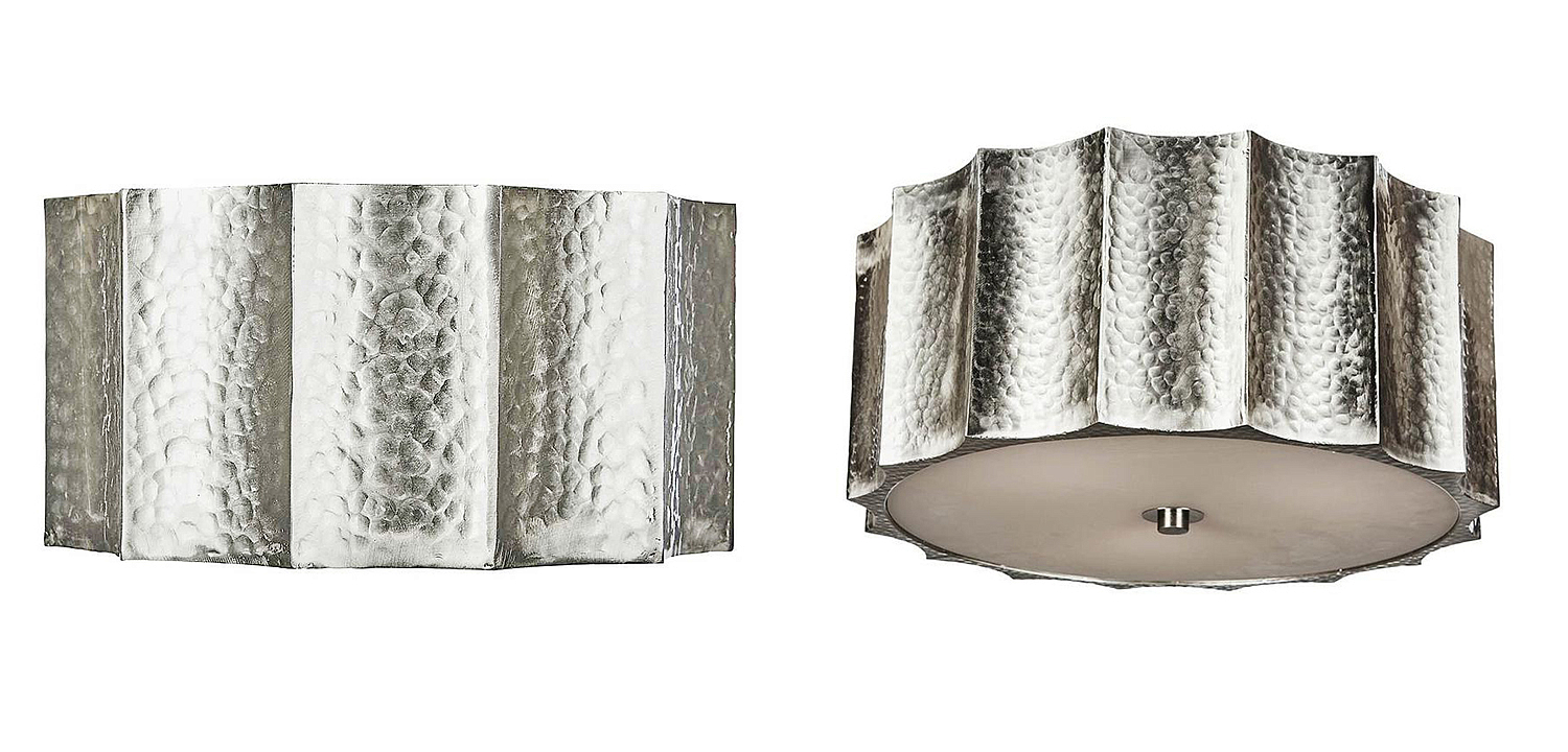 Потолочный светильник Grooved Nickel Drum Потолочный светильник Grooved Nickel Drum - Loft-Concept в Кирове