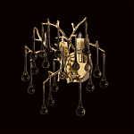 Бра в форме ветвей деревьев золотого цвета с прозрачными подвесками-каплями Droplet Bra варинант исполнения - 2 | Loft Concept в Кирове