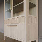 Витрина Primo со стеклянными фасадами и буфетом шпон Светлый дуб варинант исполнения - 6 | Loft Concept в Кирове