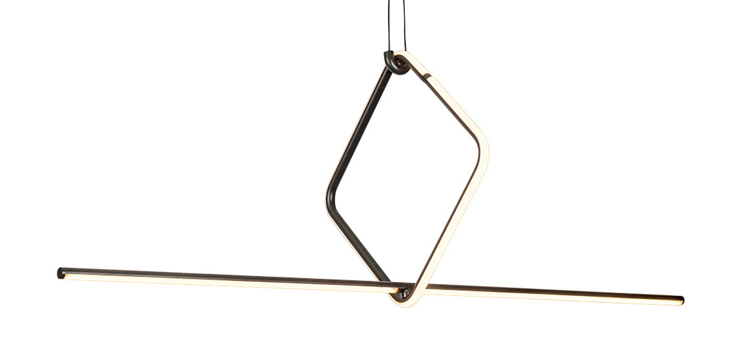 Подвесной светильник Square Line Black Led Lamp Подвесной светильник Square Line Black Led Lamp - Loft-Concept в Кирове