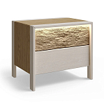 Тумба 2 ящика с подсветкой на рельефном фасаде Warm Industrial варинант исполнения - 8 | Loft Concept в Кирове