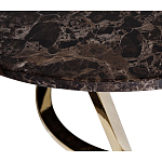 Стол журнальный коричневый на золотом основании Symphony of the Earth варинант исполнения - 1 | Loft Concept в Кирове