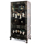 Шкаф черный в китайском стиле  Chinese Cabinet Black варинант исполнения - 4 | Loft Concept в Кирове