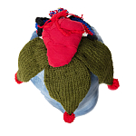 Подушка из джинсовой одежды и вязания Heart&Brain варинант исполнения - 1 | Loft Concept в Кирове