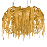 Люстра подвесная круглая с изогнутыми металлическими дугами и ниспадающими цепочками 65 см Atlantis Chain варинант исполнения - 7 | Loft Concept в Кирове