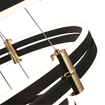 Люстра светодиодная с 3-мя плафонами в форме колец из акрила и алюминия с пультом для регулировки света Ring Horizontal Anthracite варинант исполнения - 3 | Loft Concept в Кирове