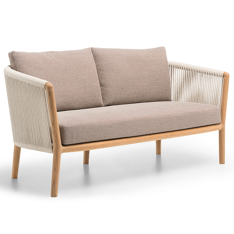 Дизайнерский уличный диван из массива дерева BOBOLI Sofa Древесина Бежевый Дизайнерский уличный диван из массива дерева BOBOLI Sofa Древесина Бежевый в Кирове | Loft Concept