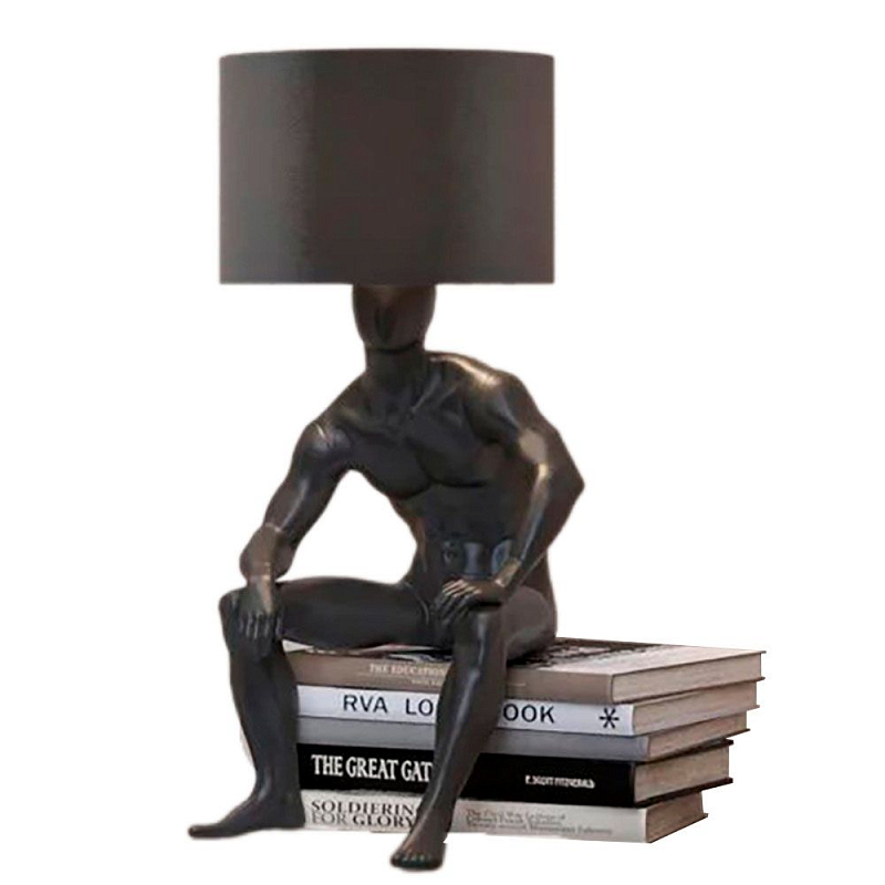 Настольная лампа с абажуром GERTY LAMP Белый Красный Золотой Черный Серебряный Настольная лампа с абажуром GERTY LAMP Белый Красный Золотой Черный Серебряный в Кирове | Loft Concept