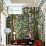Обои ручная роспись Redwoods Sequoia on Sterling Silver gilded paper варинант исполнения - 1 | Loft Concept в Кирове