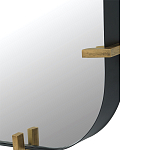 Зеркало настенное в черной металлической раме Mirror Cardinal варинант исполнения - 2 | Loft Concept в Кирове