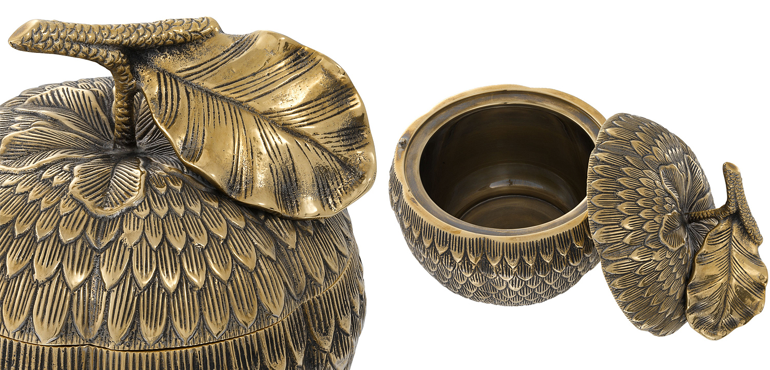 Шкатулка Eichholtz Box Custard Apple brass Шкатулка Eichholtz Box Custard Apple brass - Loft-Concept в Кирове