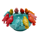 Декоративное дизайнерское блюдо разноцветные попугаи  варинант исполнения - 1 | Loft Concept в Кирове