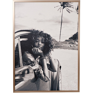Холст Tropical auto vibe with a girl