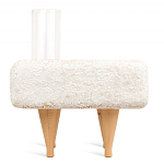 Керамический столик на деревянных ножках «Квадро» варинант исполнения - 4 | Loft Concept в Кирове