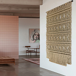 Панно на стену плетеное Макраме бежевый цвет  варинант исполнения - 4 | Loft Concept в Кирове