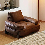 Кресло кожаное с деревянным каркасом Medieval Furniture варинант исполнения - 1 | Loft Concept в Кирове