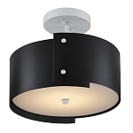 Потолочный светильник круглый светодиодный Semicircular White Panels чёрный варинант исполнения - 2 | Loft Concept в Кирове