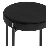 Табурет с мягким круглым сиденьем RIO Black варинант исполнения - 4 | Loft Concept в Кирове